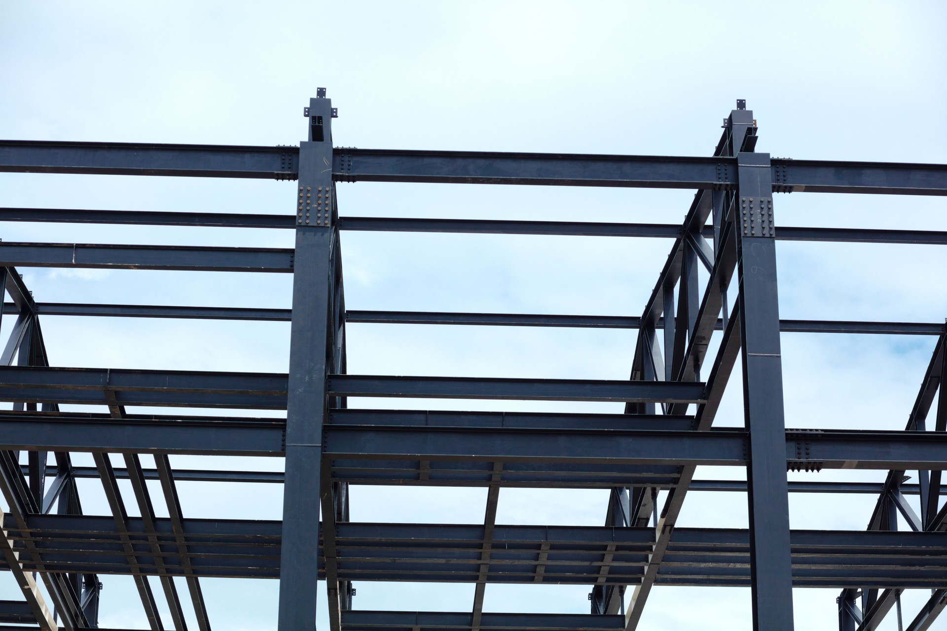 Iron beam girder construction frame